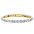 Sparkles Round & Baguette Two Tone Diamond Bracelet