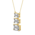 2 Ct Emerald Shape Diamond Fashion Necklace in 14K