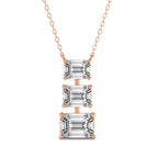 2 Ct Emerald Shape Diamond Fashion Necklace in 14K