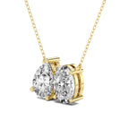 2 Ct Pear Oval Shape Diamond Fashion Necklace in 14K