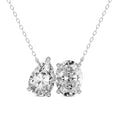 2 Ct Pear & Oval Shape Diamond Fashion Necklace | 14K White Gold