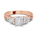 1.46 Ct Cushion Shape Solitaire Diamond Ring| 14K Rose Gold