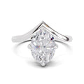 3 Ct Oval Shape Solitaire Diamond Ring| 14K White Gold