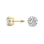 1 Ct 4 Prong Round Shape Diamond Earrings 14K