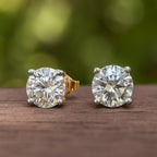Sparkles 8.13 Carat Solitaire Stud Diamond Earring