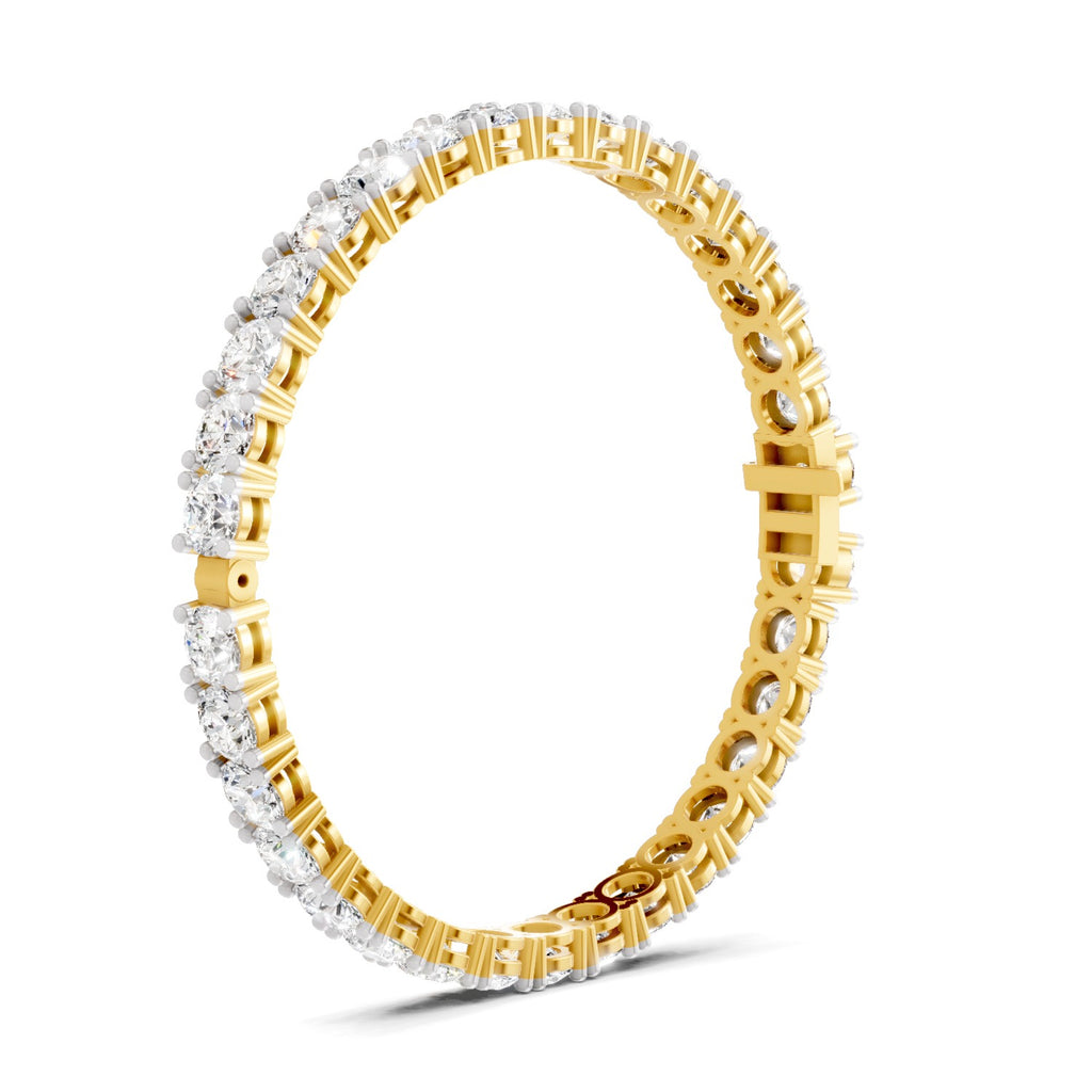 Sparkles Baguette & Pear-Shaped 22.09 Carat Diamond Bangle Bracelet