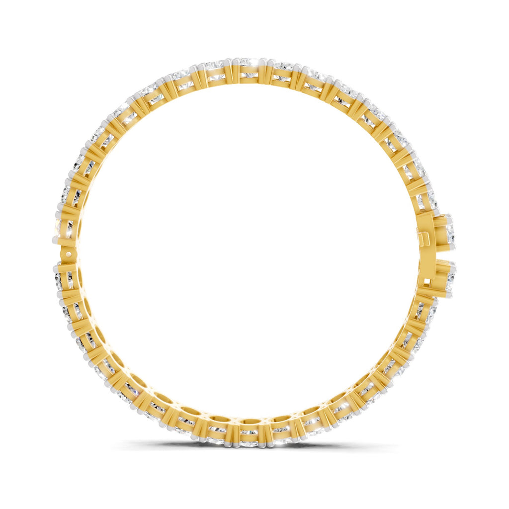 Sparkles Baguette & Pear-Shaped 22.09 Carat Diamond Bangle Bracelet