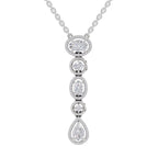 1.76 Ct Multi-Diamond Drop Necklace in 14K