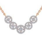 0.11 Carat 5 stone Necklace in 14K