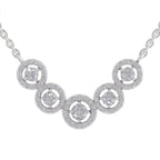 0.11 Carat 5 stone Necklace in 14K