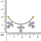 1.91 Ct Pear Floral Drop Diamond Necklace in 14K