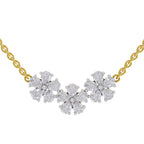 1.20 Ct Pear Shape Flower Diamond Necklace in 14K