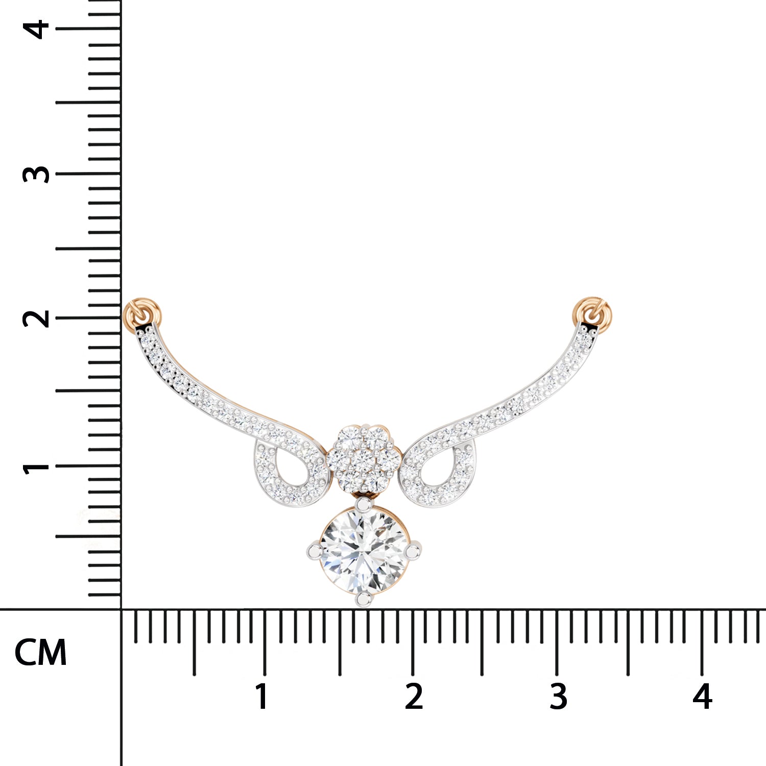 1.09 ct Graceful Drop Pendant Necklace | 14K White Gold