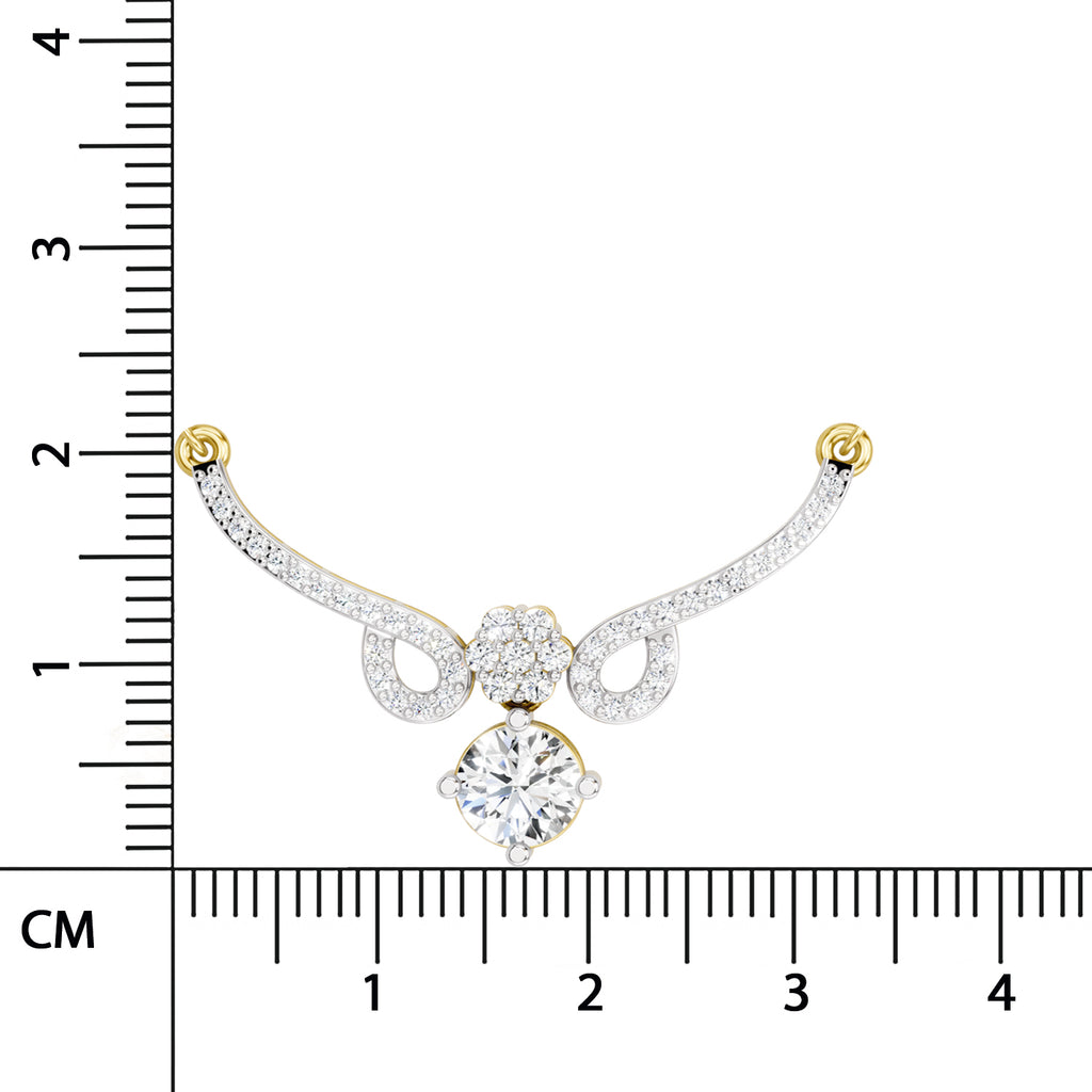 1.09 ct Graceful Drop Pendant Necklace | 14K White Gold