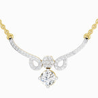 1.09 ct Graceful Drop Pendant Necklace | 14K White Gold
