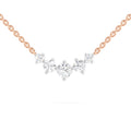 1.31 Carat Round 5 Stone Necklace | 14K Rose Gold