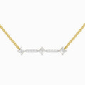 0.2 Carat | 925 Sterling Silver Yellow Gold Plated Fashion Necklace