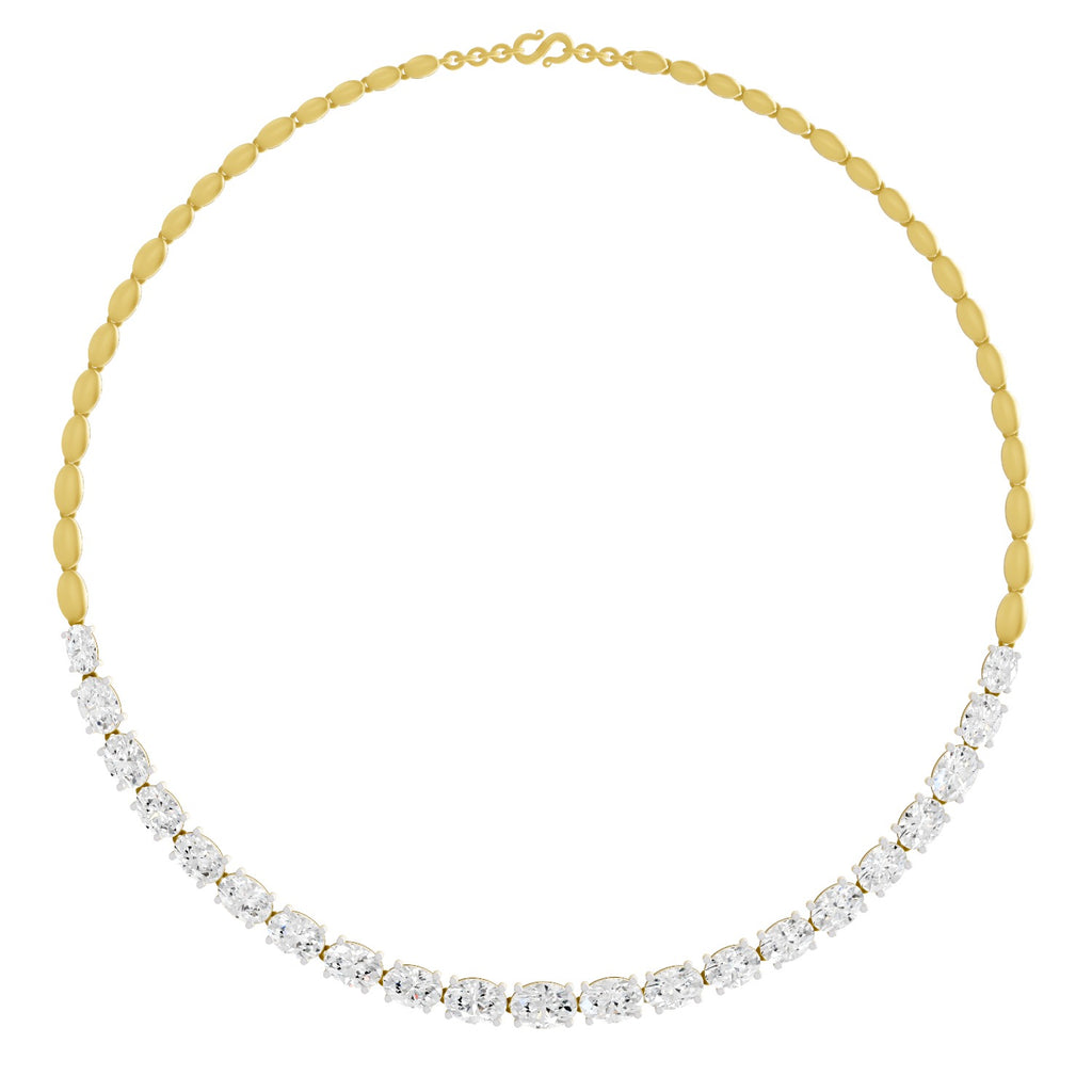 Sparkles Oval Shape Diamond Necklace
