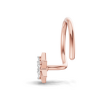 0.11 Carat Lab Grown Diamond StarFlare Nosepin | 14K Rose Gold (Wire)