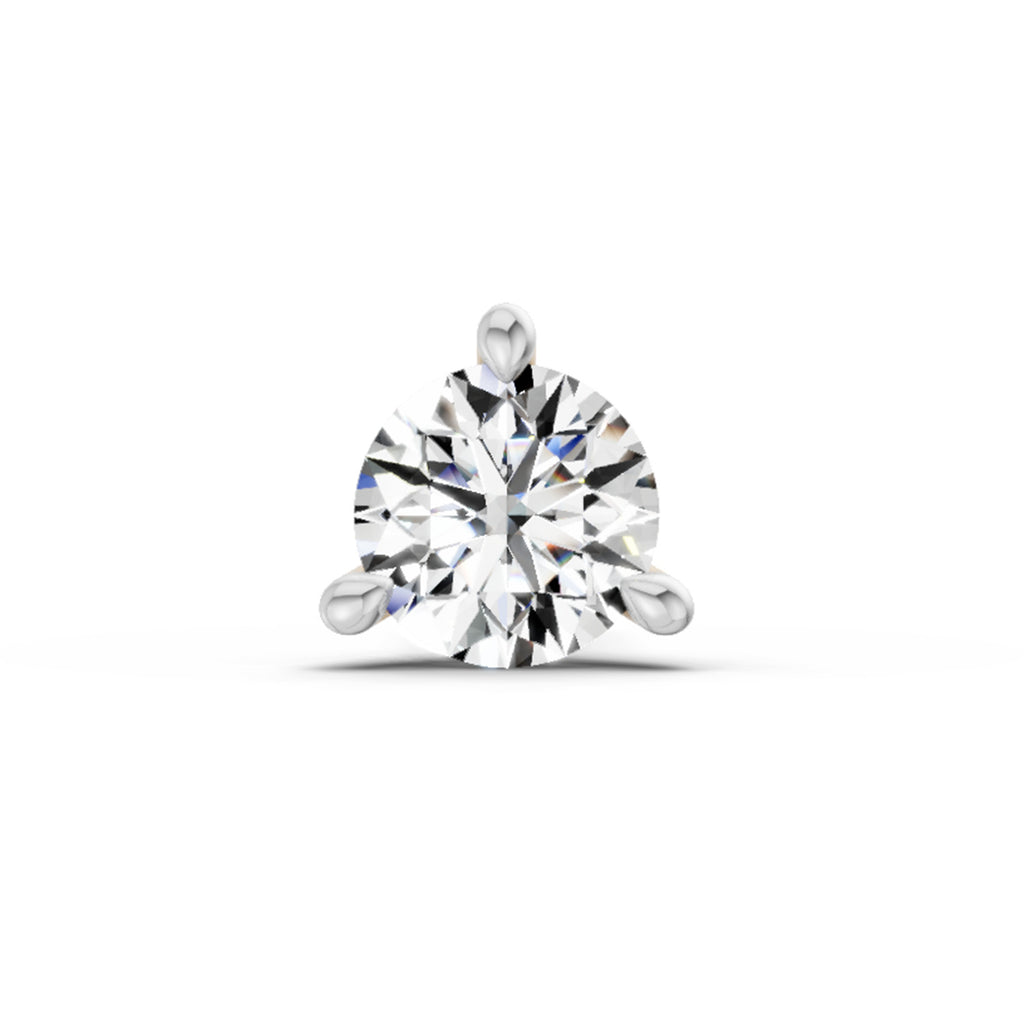 0.50 Ct Solitaire Round Shape Diamond Nose Pin | 14K Yellow Gold