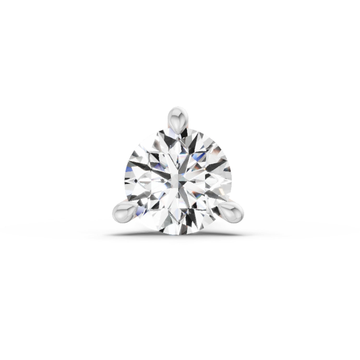 0.50 Ct Solitaire Round Shape Diamond Nose Pin | 14K Rose Gold