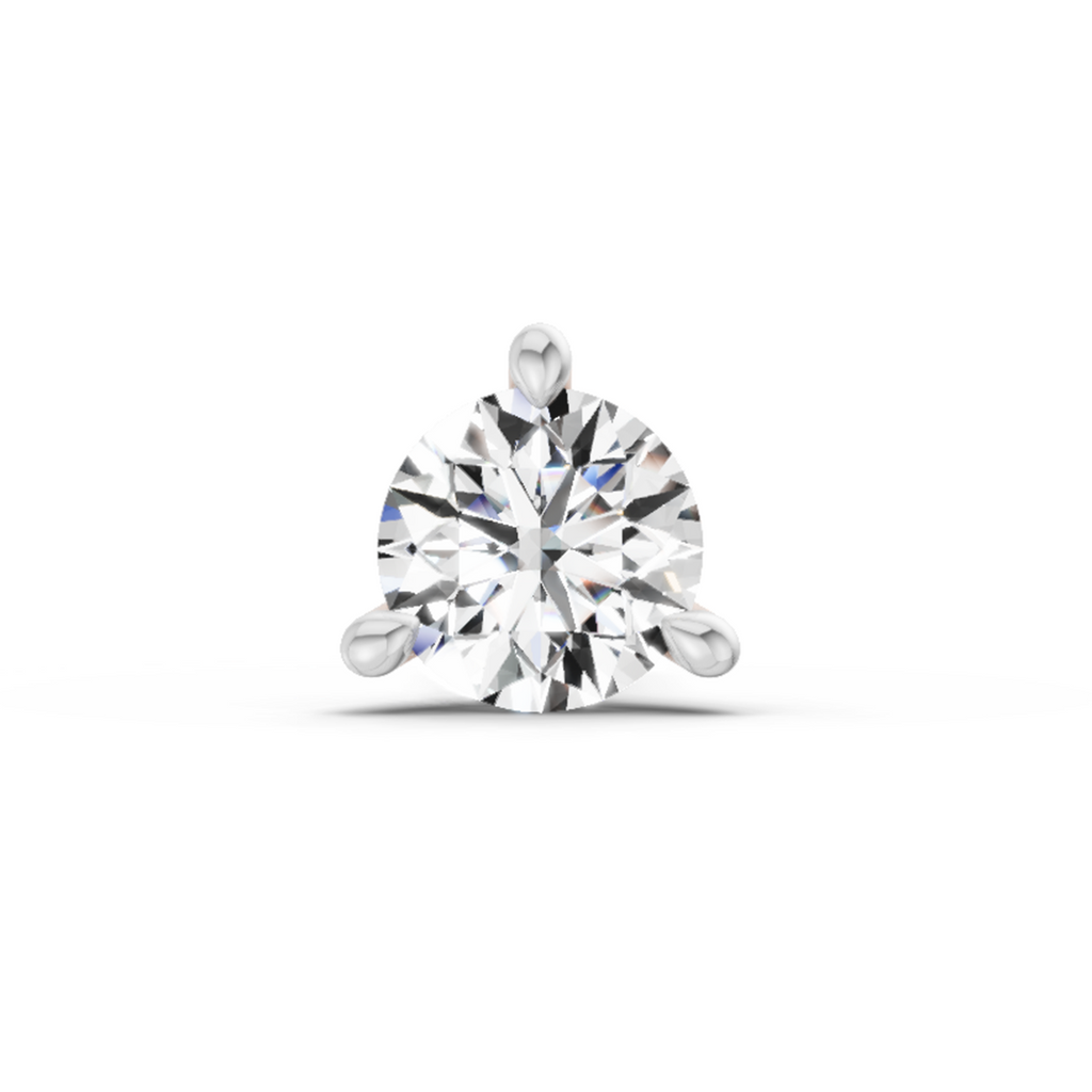 0.50 Ct Solitaire Round Shape Diamond Nose Pin | 14K Yellow Gold