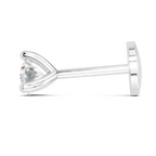 0.15 Carat Lab Grown Diamond Aurora Solitaire Nosepin | 14K White Gold (Screw)