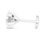 0.21 Carat Lab Grown Diamond classic 6-Prong Solitaire Nosepin | 14K White Gold (Screw)