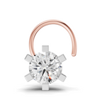 0.21 Carat Lab Grown Diamond classic 6-Prong Solitaire Nosepin | 14K Rose Gold (Wire)