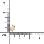 0.07 Ct Swirl Nose Pin Round Shape | 14K Yellow Gold