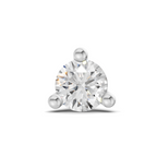0.06 Carat Lab Grown Diamond Round Shape Solitaire Nosepin | 14K White Gold (Screw)