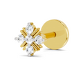 0.06 Carat Lab Grown Diamond Round Shape Starlet Nosepin | 14K Yellow Gold (Screw)