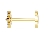 0.06 Carat Lab Grown Diamond Round Shape Starlet Nosepin | 14K Yellow Gold (Screw)