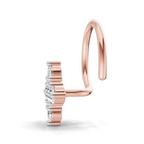 0.15 Carat Lab Grown Diamond Sitara Nosepin | 14K Rose Gold (Wire)