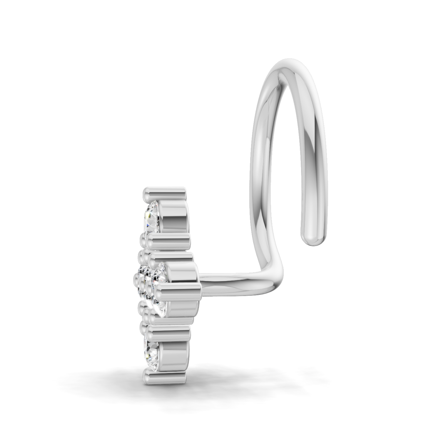 0.15 Carat Lab Grown Diamond Sitara Nosepin | 14K White Gold (Wire)