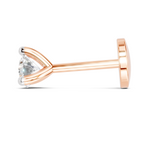 0.15 Carat Lab Grown Diamond Celeste Solitaire Nosepin | 14K Rose Gold (Screw)