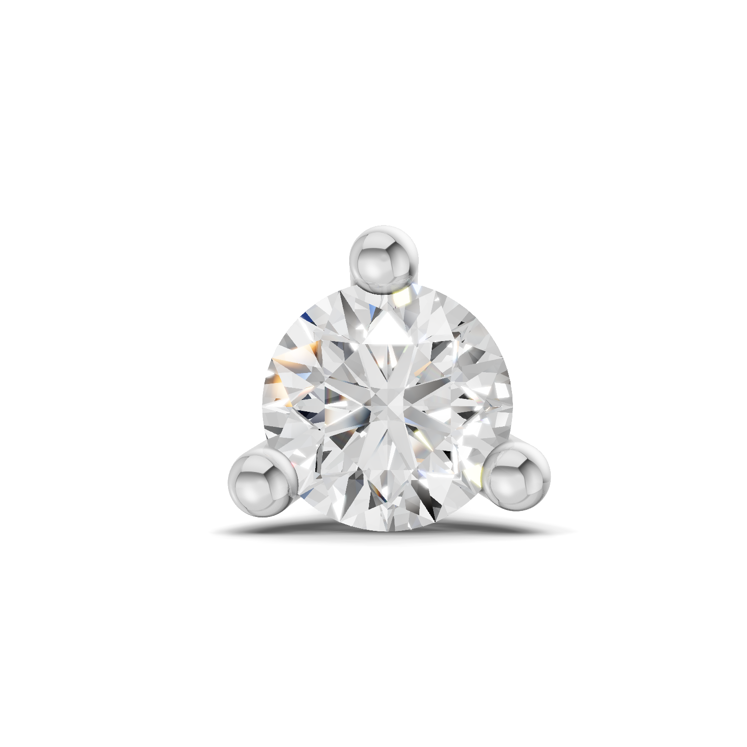 0.15 Carat Lab Grown Diamond Celeste Solitaire Nosepin | 14K Rose Gold (Screw)