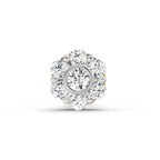 0.11 Ct Floral Stud Round Shape Nose Pin | 14K Yellow Gold