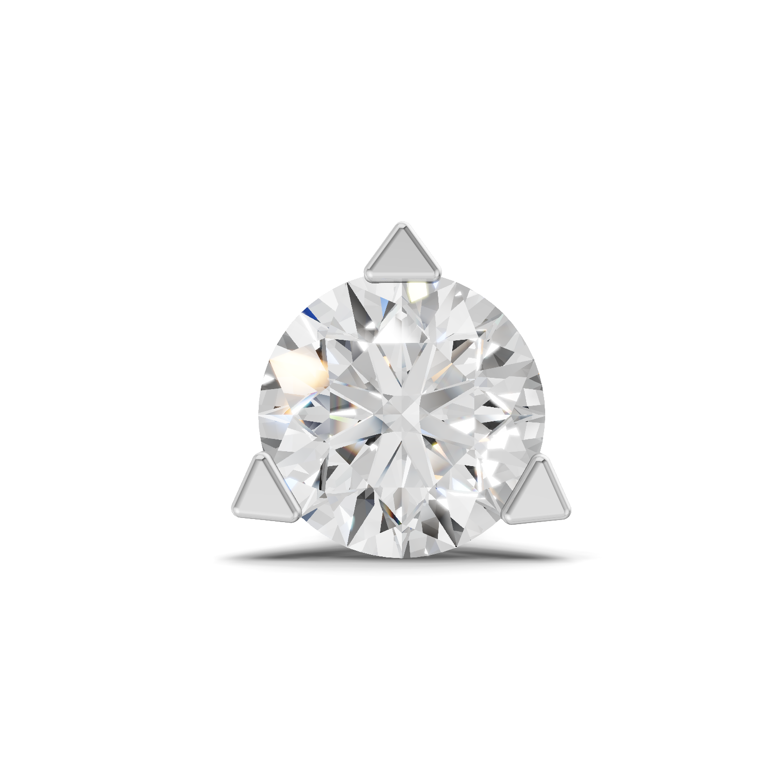 0.22 Carat Lab Grown Diamond Three Prong Solitaire Nosepin | 14K Rose Gold (Screw)