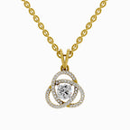 0.50 ct Infinity Knot Halo Diamond Pendant in 14K