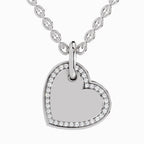 0.07 Carat Heart Pendant | 14K White Gold