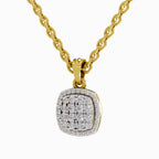 0.26 Carat Round Cluster Pendant | 14K Yellow Gold