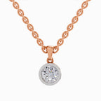 0.50 ct Bezel Solitaire Diamond Pendant in 14K