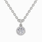 0.50 ct Bezel Solitaire Diamond Pendant in 14K