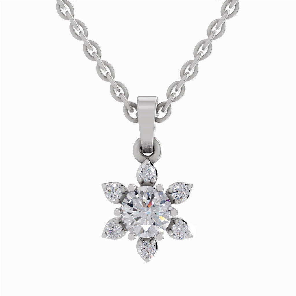 0.75 ct Floral Diamond Pendant in 14K
