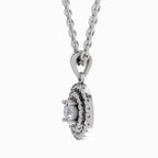 0.70 ct Double Halo Diamond Pendant in 14K