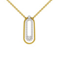 0.63 Round Shape | 925 Sterling Silver Gold Plated Fashion Pendant Necklace