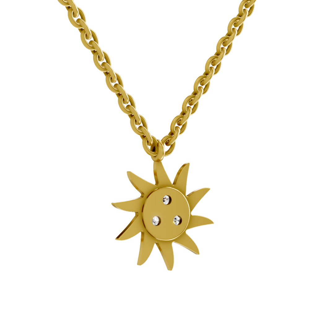 0.18 Carat Soleil Cluster Pendant | 14K Yellow Gold