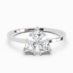 0.45 Carat Princess Shape Diamond Ring | 14K White Gold