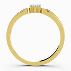 Sparkles Lab Grown Diamond 0.07 Seven-Stone Floral Cluster Ring| 14K Yellow Gold